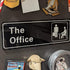 The Office Sign, Black and White Acrylic Sign for Mens Home Office Business Decor, The Office Merchandise TV Show Official Logo Sign Gift, The Office Self Adhesive Plastic Plaque for Door Wall, 9 x 3"