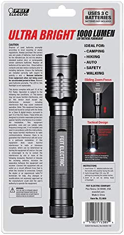 Feit Electric FL1000 1000 Lumens Ultra Bright 3-Cell C LED Flashlight
