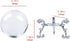 Crystal Clear Crystal Ball 60mm (2.3 inch) Including Golden Flower Stand and Gift Package (80MM, Clear)