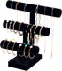 ByKen Jewelry Detachable T Bar Bracelet Display Stand,Bracelet Organizer,Bracelet Holder,Jewelry Display Stand, Long Necklace Bangle Scrunchie Watch Organizer (3 tier?, Black