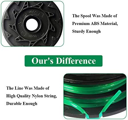 THTEN DF-080 String Trimmer Spools Compatible with Black Decker GH1100 GH1000 GH2000 Electric String Grass Trimmer Lawn Edger DF-080-BKP 30ft 0.080" Dual Auto-Feed Spool 4 Pack