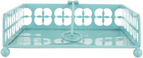 Home Basics Trinity Flat, Turquoise Napkin Holder