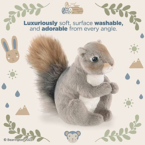 Bearington Lil' Peanut Plush Stuffed Animal Squirrel, 7 inch