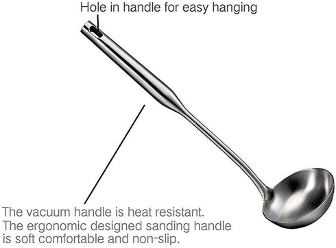 TBWHL Metal Soup Ladle 304 Stainless Steel Gravy Sauce Ladle with Long Handle for Kitchen 13.4"