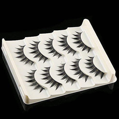DSLONG 5 Pairs False Eyelashes Japanese Style Makeup Thick Eyelash Extension ,cosplay Makeup Eyelashes,reusable Lashes Eye Makeup Tools