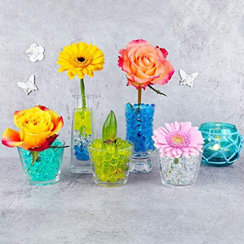 Hicarer 10000 Pieces Vase Filler Beads Gems Water Gel Beads Growing Crystal Pearls Wedding Centerpiece Decoration (Red)