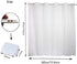 White Shower Curtain, 3D Hook Free Water Repellent PEVA Shower Curtain Liner Washable,72x74 inch