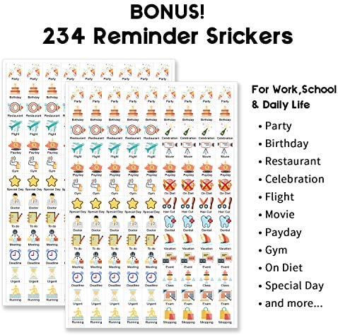 Mokani Small Desk Calendar 2023-2024 (8"x6"), Mini Monthly Desktop Calendar from January 2023 to June 2024, Academic Year Standing Desk Calendars with Planner Stickers