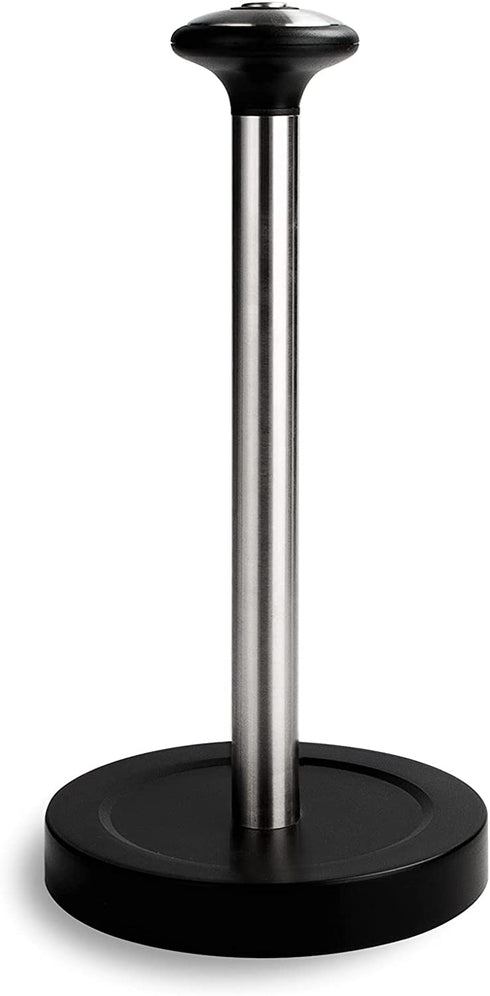 Hillbond Stainless Steel Paper Towel Holder for Holding Paper Towels, Modern Standing Paper Towel Roll Organizer Dispenser with Weighted Base for Kitchen Countertop, Bar, Dining Table