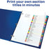 Avery 31-tab Dividers for 3 Ring Binders, Customizable Table of Contents, Multicolor Tabs, 1 Set (11846)