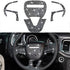 SENSHINE for Dodge Challenger Charger Durango Accessories 2014-2018 2019 2020 2021 2022 Bling Steering Wheel Sticker Cover Trim 4PCS Black For Dodge (Black Trim)