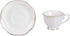 GuangYang 12 Pieces (Tiny Style) Mini Porcelain Espresso Cups with Saucers - 2.8 Ounce Coffee Cup and Saucer set of 6 ,80cc,White