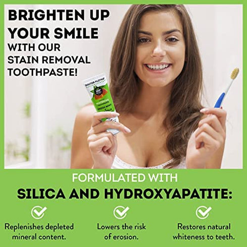 Dr Plotkas Natural Fluoride Free Whitening Toothpaste by Mouthwatchers | Organic Propolis and Fresh Organic Mint | Sensitive Teeth and Gums | | 3 Oz. Tube