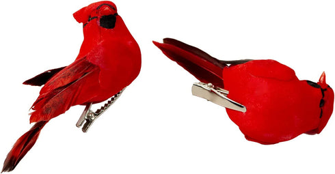 Berfutall-12PCS Bird Christmas Ornaments Clip on Cardinals for Trees-3.5 lnch with Clips or Wire (a)