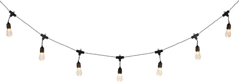 Lights4fun, Inc. 14ft Battery Operated 15 LED Hanging Bulb Indoor & Outdoor String Lights