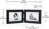 Malden Double Horizontal 4x6 Picture Frame - Wide Real Wood Molding, Real Glass - Black