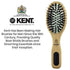 Kent PF02 Small Cushion Detangler Brush, Boar Bristle and Non-Scratch Nylon Mix Hairbrush for Straightening Smoothing. Oval Wood Paddle Detangling Hair Brush for Medium to Long Hair, Made in England