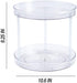 Lazy Susan Turnable Cabinet Organizer, Multifunctional 2 Tier 360 Rotating Clear Cabinet Organizer Large Spinning Spice Containers Cosmetic Can Organizers for Kitchen Pantry Bathroom