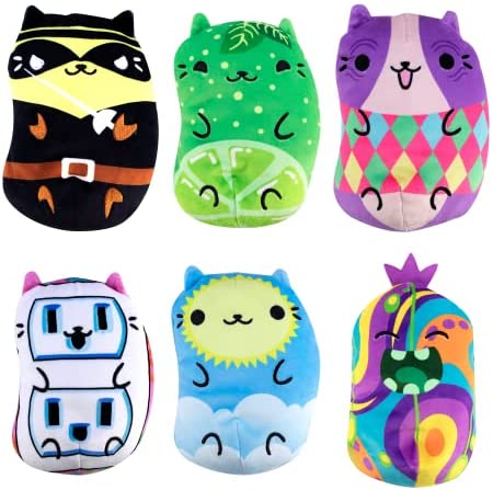 Cats vs Pickles - Chonks - 1pc Mystery Bags - 6" Super-Soft & Bean-Filled Plushies! Collect These as Desk Pets, Fidget Toys, or Sensory Toys. Great Gift for Kids, Boys, & Girls - Collect Them All!