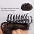 DeeThens Messy Bun Hair Piece Tousled Updo Hairpiece for Women Wavy Curly Scrunchies Clip in Claw Hair Bun Synthetic Chignon Claw Clip With Hair Attached (Darkest Brown)
