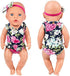 ZITA ELEMENT 10 Items 14-16 Inch Baby Doll Clothes Dresses Jumpsuit Swimsuit for 15 Inch Baby Doll, 18 Inch Girl Doll and 43cm Baby Dolls Clothes Outfits