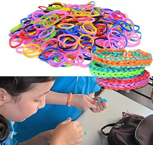 VICOVI 3700+ Colorful Rubber Bands Glow in The Dark Set Included: 3600+ Premium Quality Loom Bands in 6 Colors + 100 S-Clips + 15 Lovely Charms + 6 Crochet Hooks, No Loom Board Included.