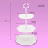 Imillet Cupcake Stand/Holder Plastic Dessert Stand White Cake Stand 3 Tiered Serving Stand Display Stand Reusable Pastry Platter for Wedding Birthday Baby Shower Tea Party Decorations (2 Pack Small)