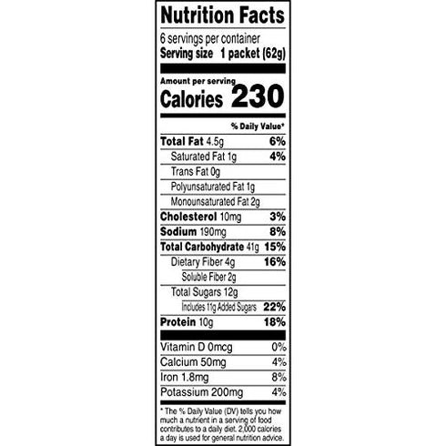 Quaker, Instant Oatmeal, Cranberry Almond, 2.18 Oz, 6 Ct