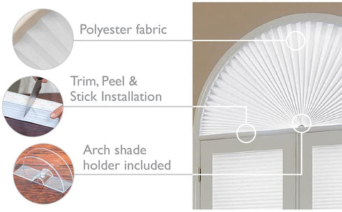 Original Arch Light Filtering Fabric Shade, 72 in x 36 in, Natural