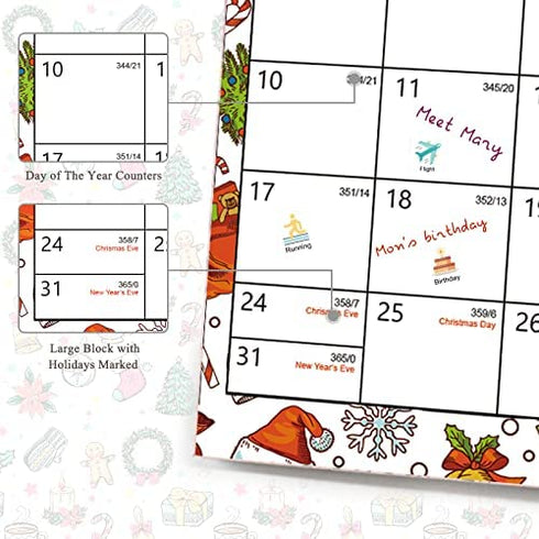 Desk Calendar 2023-2024, Monthly Desktop Calendar, Standing Flip Calendar with Thick Paper(Jan. 2023 - Jun. 2024, 10" x 8.25" ), Academic Year Standing Desk Calendar with Planner Stickers