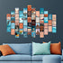 WOONKIT Peach Teal Wall Collage Kit Aesthetic Pictures, Collage Kit for Wall Aesthetic, Aesthetic Wall Collage, Cute Room Decor for Teen Girls, Trendy Teen Peach Teal Collage Kit, 50pcs 4x6 inch