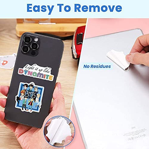 V-Harna BTS Vinyl Stickers Pack| 50Pcs Aesthetic Lovely Bangtan Sonyeondan Kpop V Jimin Jungkook Stickers for Laptop Phone Case Notebook Luggage Water Bottle - Waterproof Stickers Gift