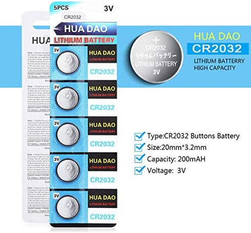 CR2032 Lithium Button Battery, 230mAh 3 Volt Coin Battery, Coin Button Cell 40 PCS in Original Package (40PCS)