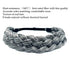 TOECWEGR 5 Strands Synthetic Hair Braided Headband Hairpiece Classic Chunky Wide Plaited Braids ElasticMulti-Color Headband Ladies Beauty Headwear (Hair band 2/h)
