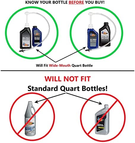 Slippery Pete Fluid Pump for Gallon Bottles and Wide Mouth Quart Bottles (Not for Standard Quart Bottles) - Transfer Gear Oil, Transmission and Differential Fluid, Antifreeze with This 30cc Hand Pump