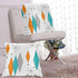 DZGlobal Turquoise Orange Diamond Pillow Covers Set of 2 Mid Century Throw Pillow Covers Retro Starburst Cushion Cover Modern Decorative Pillowcases for Sofa Bed Couch Chair 18 x 18