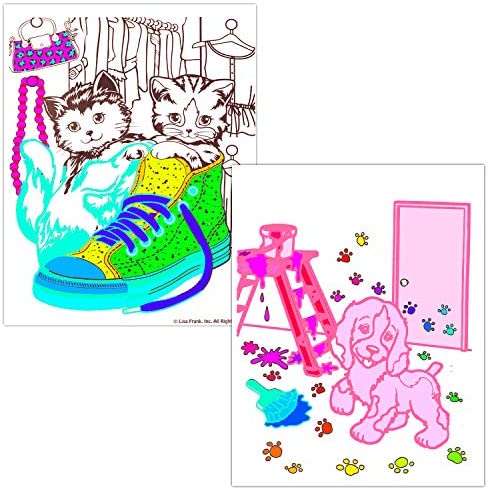 Lisa Frank Coloring Book and Stickers Super Set (3 Books with Over 30 Lisa Frank Stickers)