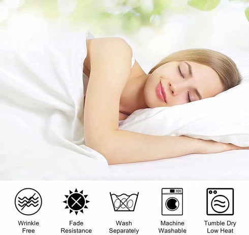 ILAVANDE White King Size Sheets Set 4 Piece,Hotel Luxury Super Soft 1800 Series Microfiber Bed Sheets King Set-Wrinkle & Fade Resistant-14 Deep Pockets Sheets for King Size Bed(King,White)