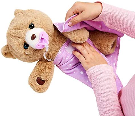 Little Live Pets Cozy Dozy Cubbles The Bear - Over 25 Sounds and Reactions | Bedtime Buddies, Blanket and Pacifier Included | Stuffed Animal, Best Nap Time, Interactive Teddy Bear, 14.9 Ounces