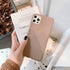 Ownest Compatible with iPhone 12 Case, 12 Pro Case for Soft Liquid Silicone Heart Pattern Slim Protective Shockproof Case for Women Girls for iPhone 12/12 Pro-Brown