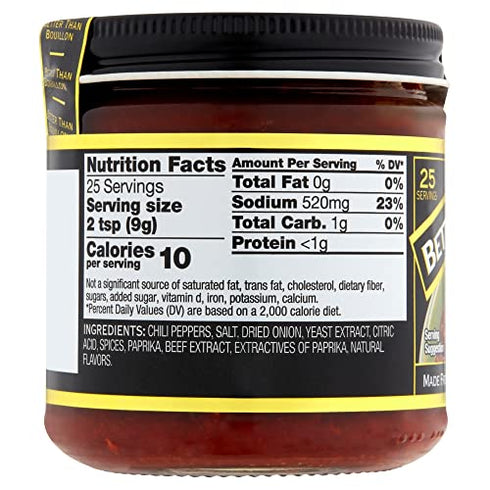 Better Than Bouillon Chili Base, Made from Select Roasted Chili Peppers & Spices, Blendable Base for Added Flavor, 8-Ounce Jar (Single)
