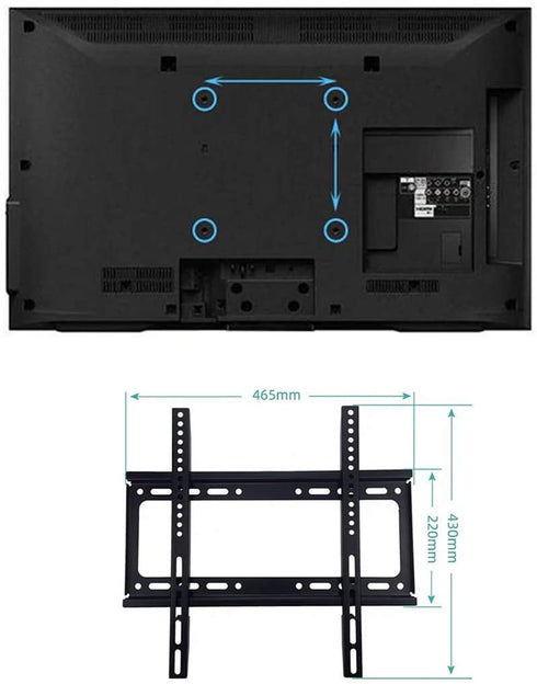 SamIdea Universal TV Wall Mount Bracket Fixed Flat Panel for 26-55" LCD LED Monitor TV Stand Holder (26"~55" Mount)