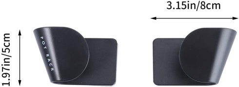 Cabilock 5 Pairs Pot Lid Rack Wall Mounted Adhesive Pan Pot Cover Storage Rack Shelf Chopping Board Holder Drain Rack for Kitchen Home Black