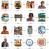 Outer Ban_ks Vinyl Stickers 101 Pcs Party Supplies Vinyl Waterproof Sticker Aesthetic Stickers Mobile Phone Stickers for Phone Case Laptop Water Decoration(Outer Ban_ks Tv)