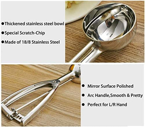 Cookie Scoop Set, Small/1 Tbsp, Medium/1.5 Tbsp, Large/2 Tbsp, Cookie Scoops for Baking Set of 3, Cookie Dough Scoop