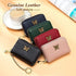 imeetu RFID Credit Card Holder for Women Small Leather Zipper Card Case Wallet with Removable Keychain (Blue)