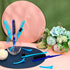 12 Pieces Hair Brush Set, Nylon Teasing Hair Brushes 3 Row Salon Teasing Brush, Double Sided Hair Edge Brush Smooth Comb Grooming, Rat Tail Combs with Duckbill Clips for Women Girls (Blue)