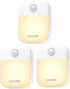 AUVON Motion Sensor Closet Lights, Stick-On Cordless Battery Operated LED Night Light with High & Medium Brightness, Stick Anywhere Wall Lights for Hallway, Stairs, Kitchen, Bathroom, Bedroom (3 Pack)