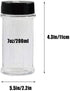 16 Pack 7oz Clear Plastic Spice Jars Storage Container Bottle Containers with Black Cap Perfect for Storing Spice,Herbs and Powders(Provide chalkboard labels,Chalk Marker)
