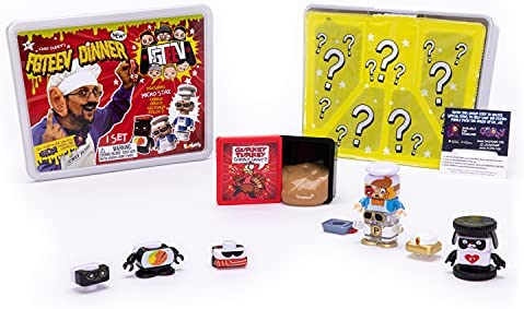 FGTeeV – Chef Duddy Dinner - Filled with Surprises Including Gurkey Turkey Gravy Putty, and 4 Food-Themed Micro STAX Figures – Change, Create, Customize, Collect